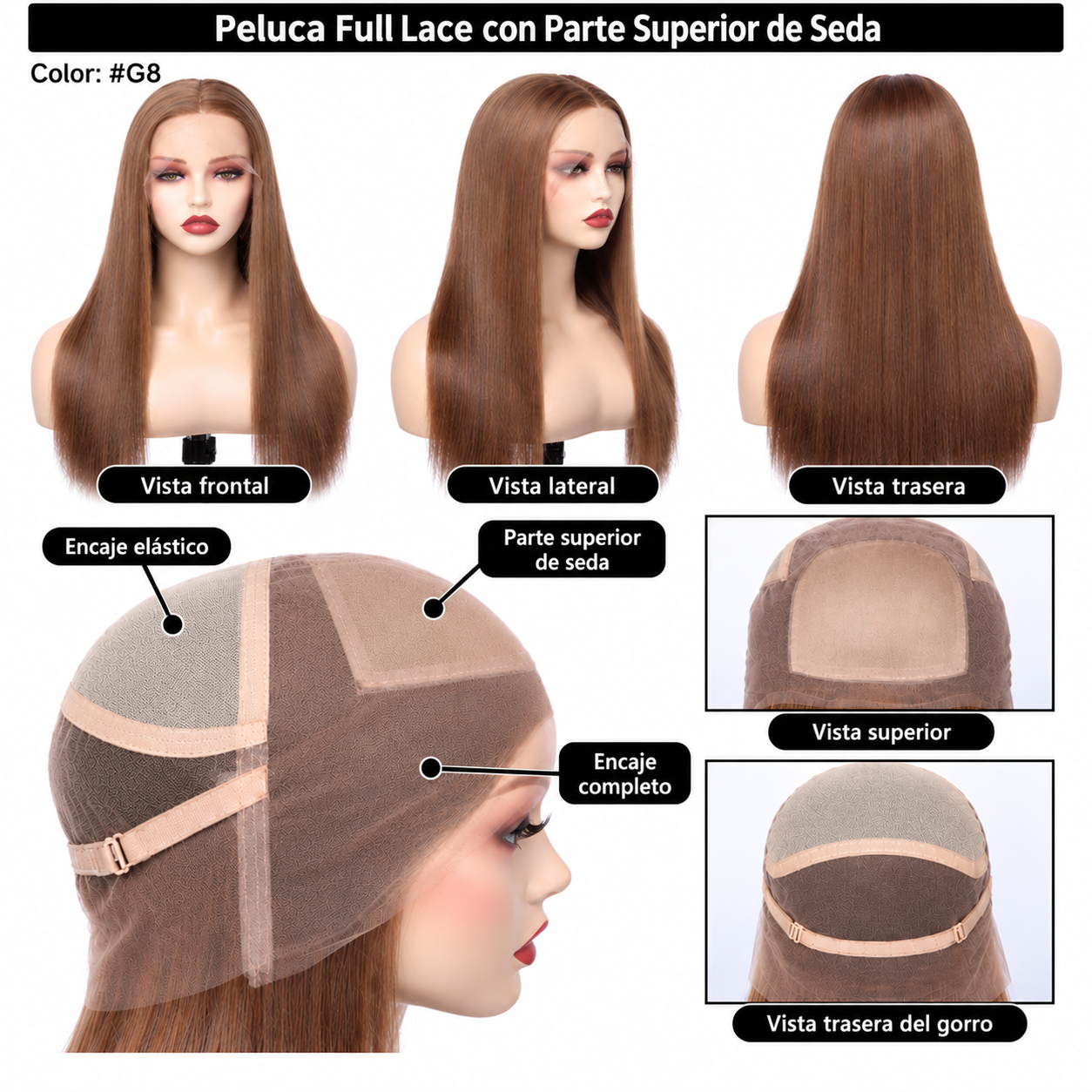 Peluca capilar para dama
